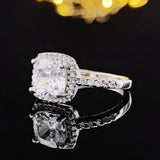 Dazzling Luxury Designer Cushion Cut AAA+ Cubic Zirconia Diamonds Fashion Ring - The Jewellery Supermarket