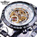 NEW - Luxury Mens Golden Mechanical Automatic Skeleton Watch - The Jewellery Supermarket