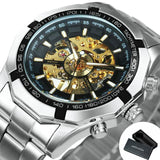 BEST GIFTS - Top Brand Luxury Vintage Style Skeleton Automatic Mechanical Watch - The Jewellery Supermarket