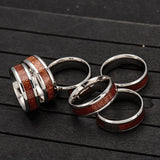 Best Gifts - Stainless Steel Wood Grain Masonic Rings - The Jewellery Supermarket