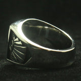 Newest 316L Silver Colour Stainless Steel Cool Hope Freemasons Ring - The Jewellery Supermarket