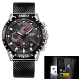 Great Gifts for Men - Top Luxury Brand Fashion Sport Waterproof Chronograph Stainless Steel Watch - The Jewellery Supermarket