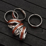 Best Gifts - Stainless Steel Wood Grain Masonic Rings - The Jewellery Supermarket