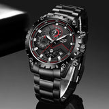 Great Gifts for Men - Top Luxury Brand Fashion Sport Waterproof Chronograph Stainless Steel Watch - The Jewellery Supermarket