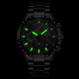 Great Gifts for Men - Top Luxury Brand Fashion Sport Waterproof Chronograph Stainless Steel Watch - The Jewellery Supermarket