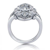 Luxury Geometric Shaped AAA+ Cubic Zirconia Diamonds Ring - The Jewellery Supermarket