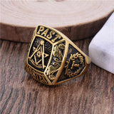 Vintage Style Big Stainless Steel Masonic Rings For Men - The Jewellery Supermarket