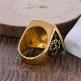 Vintage Style Big Stainless Steel Masonic Rings For Men - The Jewellery Supermarket