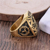 Vintage Style Big Stainless Steel Masonic Rings For Men - The Jewellery Supermarket