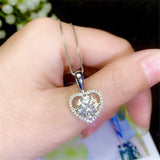 Marvelous 0.5CT 1CT 2CT 3CT VVS Moissanite Diamond Pendant Fine Jewellery for Women - The Jewellery Supermarket