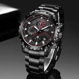 Great Gifts for Men - Top Luxury Brand Fashion Sport Waterproof Chronograph Stainless Steel Watch - The Jewellery Supermarket