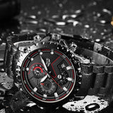 Great Gifts for Men - Top Luxury Brand Fashion Sport Waterproof Chronograph Stainless Steel Watch - The Jewellery Supermarket