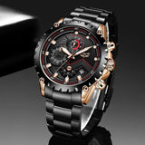 Great Gifts for Men - Top Luxury Brand Fashion Sport Waterproof Chronograph Stainless Steel Watch - The Jewellery Supermarket