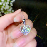 Marvelous 0.5CT 1CT 2CT 3CT VVS Moissanite Diamond Pendant Fine Jewellery for Women - The Jewellery Supermarket