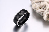 Best Offers - Classic Black Masonic Titanium Wedding Rings