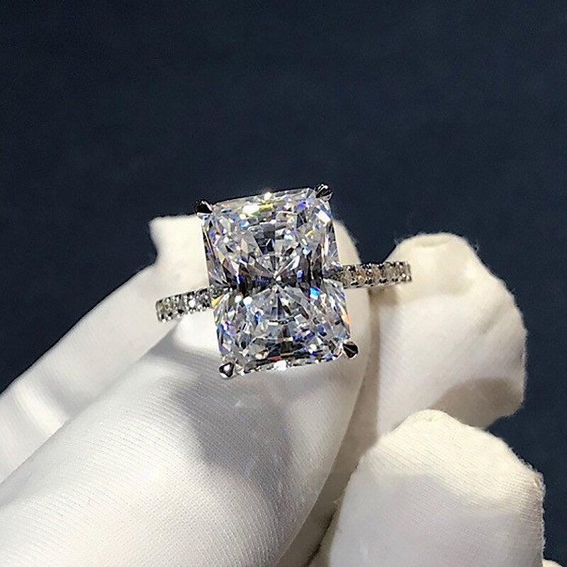 Luxury Radiant Cut 4ct Simulated Diamond Fine Jewelry Ring - The Jewellery Supermarket