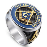 High Quality Stainless Steel  Retro Masonic Rings For Men