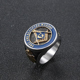 High Quality Stainless Steel Retro Masonic Rings For Men - The Jewellery Supermarket