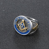 High Quality Stainless Steel Retro Masonic Rings For Men - The Jewellery Supermarket