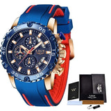 Great Gifts for Men - Top Brand Waterproof Sport Quartz Big Dial Chronograph Watch For Men - The Jewellery Supermarket