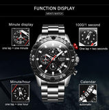 Great Gifts for Men - Top Brand Waterproof Sport Quartz Big Dial Chronograph Watch For Men - The Jewellery Supermarket