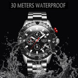 Great Gifts for Men - Top Brand Waterproof Sport Quartz Big Dial Chronograph Watch For Men - The Jewellery Supermarket