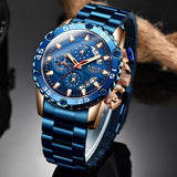 Great Gifts for Men - Top Brand Waterproof Sport Quartz Big Dial Chronograph Watch For Men - The Jewellery Supermarket