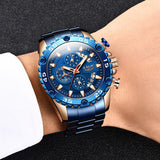 Great Gifts for Men - Top Brand Waterproof Sport Quartz Big Dial Chronograph Watch For Men - The Jewellery Supermarket