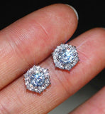 New Trendy 925 Sterling Silver AAA+ Cubic Zirconia Diamonds Earrings - The Jewellery Supermarket