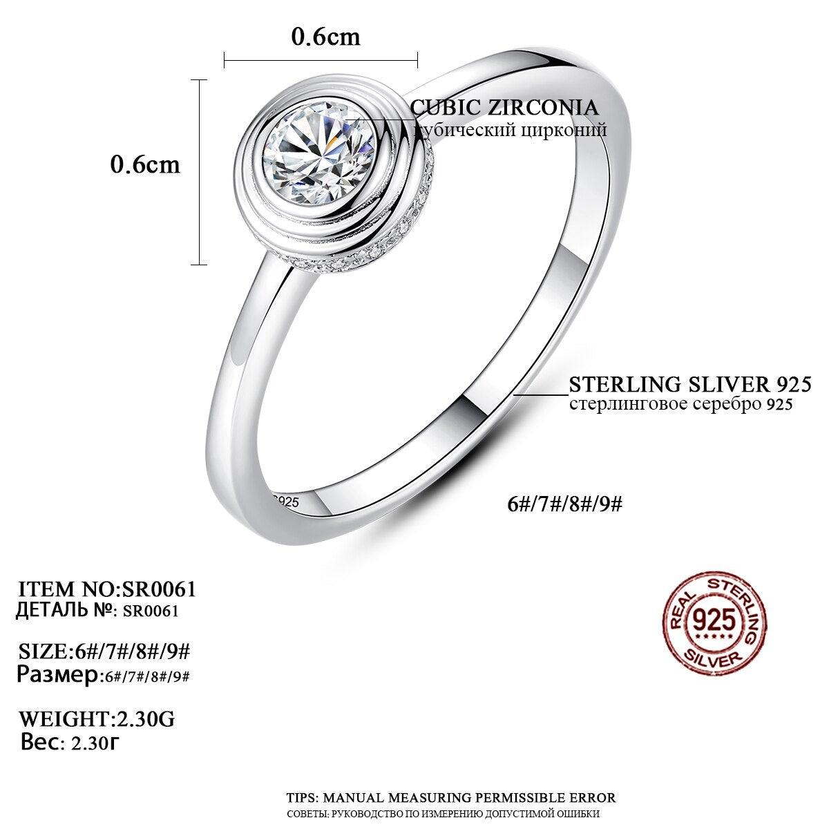 Fine Jewellery Genuine Silver 925 Delicate ♥︎ Simulated Diamond ♥︎ Rings For Women - The Jewellery Supermarket