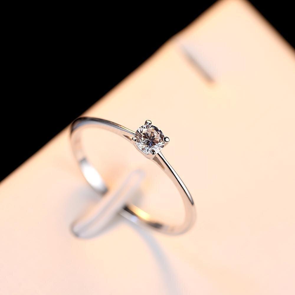 Fine Jewellery Silver ♥︎ Simulated Diamond ♥︎ Solitaire Rings For Women - The Jewellery Supermarket