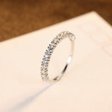 Simple Row Clear ♥︎ High Quality Simulated Diamond ♥︎ Eternity Ring