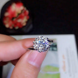 Dazzling 1ct/2ct/3ct F color Moissanite VVS 6 Claws Engagement Wedding Diamond Rings - The Jewellery Supermarket