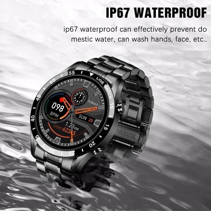 Latest Gifts for Men - Touch Screen Steel Band Luxury Bluetooth Smart Waterproof Sport Activity fitness Watches - The Jewellery Supermarket