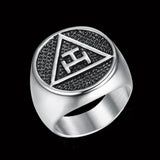 Antique Style Polished Surface 316 Stainless Steel Royal Arch Masonic Rings - The Jewellery Supermarket