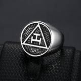 Antique Style Polished Surface 316 Stainless Steel Royal Arch Masonic Rings - The Jewellery Supermarket