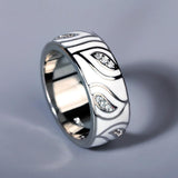 New -  Handmade Enamel 925 Silver White Leaves Sparkling AAA+ Zirconia Ring