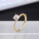 Brilliant Round ♥︎ High Quality AAA+ Cubic Zirconia Diamonds ♥︎ Luxury Engagement Ring - The Jewellery Supermarket