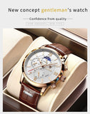 Great Gifts for Men - Top Brand Luxury 24Hour Moon Phase Sport Waterproof Quartz Watch - The Jewellery Supermarket