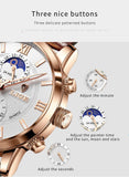 Great Gifts for Men - Top Brand Luxury 24Hour Moon Phase Sport Waterproof Quartz Watch - The Jewellery Supermarket