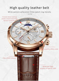 Great Gifts for Men - Top Brand Luxury 24Hour Moon Phase Sport Waterproof Quartz Watch - The Jewellery Supermarket