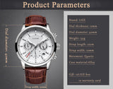 Great Gifts for Men - Top Brand Luxury 24Hour Moon Phase Sport Waterproof Quartz Watch - The Jewellery Supermarket