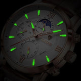 Great Gifts for Men - Top Brand Luxury 24Hour Moon Phase Sport Waterproof Quartz Watch - The Jewellery Supermarket