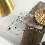 New Fashion Double-layered Geometric Minimalist Beads Pendant Necklace - The Jewellery Supermarket
