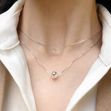 New Fashion Double-layered Geometric Minimalist Beads Pendant Necklace - The Jewellery Supermarket