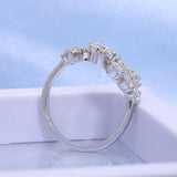 Awesome Solid Silver 1.5ctw 5mm Round Excellent DE Color Moissanite Diamond Engagement Ring - The Jewellery Supermarket
