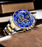 Great Gifts for Men - Top Brand Luxury Stainless Steel Quartz Sport Waterproof Watch - The Jewellery Supermarket