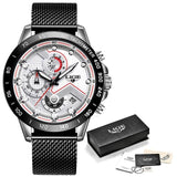 Great Gifts for Men - Stainless Steel Top Brand Luxury Sports Chronograph Quartz Watch - The Jewellery Supermarket