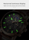 Great Gifts for Men - Top Brand Leather strap Quartz Sports Waterproof Luxury Watch - The Jewellery Supermarket