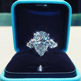 Luxury Crystal Water Drop AAA+ Cubic Zirconia Diamonds Exquisite Ring - The Jewellery Supermarket